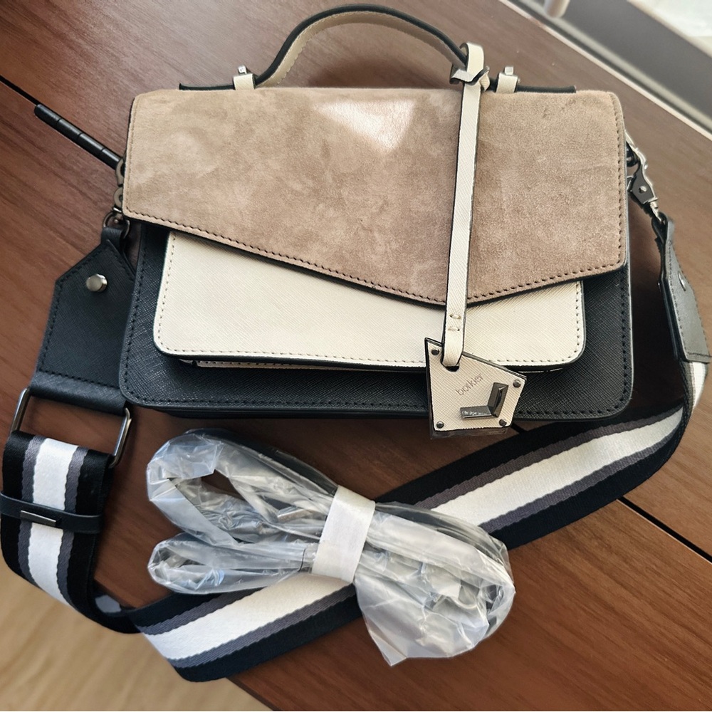 Botkier Black, Grey and Cream Crossbody Bag